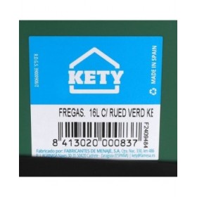 Secchio per Pavimenti Kety Verde 16 L 40,5 x 30 x 35 cm (6 Unità)
