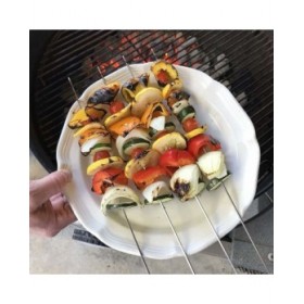 Set di Spiedini per Barbecue Algon Metallo 35 cm 12 Pezzi (24 Unità)