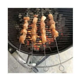 Set di Spiedini per Barbecue Algon Metallo 35 cm 12 Pezzi (24 Unità)
