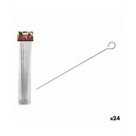 Set di Spiedini per Barbecue Algon Metallo 25 cm 12 Pezzi (24 Unità)