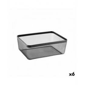 Cestino Multiuso Confortime Nero Metallo 30,5 x 40,5 x 15,2 cm (6 Unità)