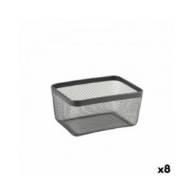 Cestino Multiuso Confortime Nero Metallo 30,5 x 23 x 15,2 cm (8 Unità)