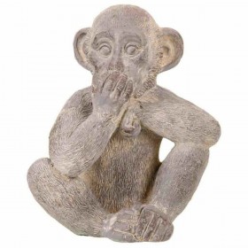 Statua Decorativa Alexandra House Living Grigio Magnesio Scimmia 26 x 40 x 35 cm