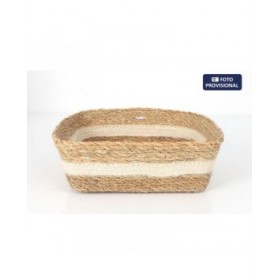 Scatola portaoggetti Privilege vimini Quadrato 27 x 27 x 9 cm (8 Unità)
