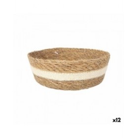 Scatola portaoggetti Privilege Privilege vimini Rotonda ø 22 x 8 cm (12 Unità)