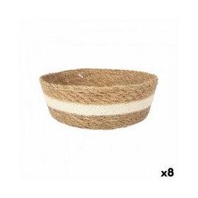 Scatola portaoggetti Privilege Privilege vimini Rotonda Ø 27 x 9 cm (8 Unità)