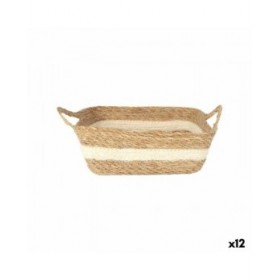 Scatola portaoggetti Privilege vimini 22 x 22 x 8 cm (12 Unità)