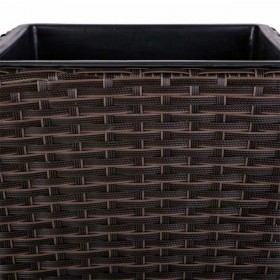Vaso Alexandra House Living Marrone Ferro Rattan Plastica 28 x 40 x 28 cm