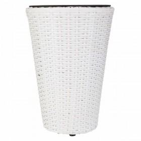 Vaso Alexandra House Living Bianco Ferro Rattan Plastica 28 x 40 x 28 cm