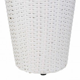 Vaso Alexandra House Living Bianco Ferro Rattan Plastica 28 x 40 x 28 cm