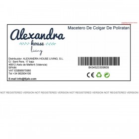 Vaso per ringhiera Alexandra House Living Marrone Ferro Rattan Plastica 20 x 19 x 61 cm