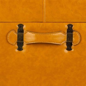Sgabello Alexandra House Living Giallo Poliuretano Legno MDF 38 x 35 x 38 cm