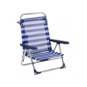 Sedia da Spiaggia Alco 1 Alluminio Multiposizione Pieghevole 79,5 x 59,5 x 56 cm (79,5 x 59,5 x 56 cm)