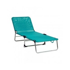 Lettino da spiaggia Alco Verde Multiposizione 141 x 68 x 86 cm