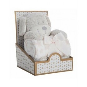 Set Regalo per Neonati Coralina Peluche Coperta Cane 100 x 75 cm