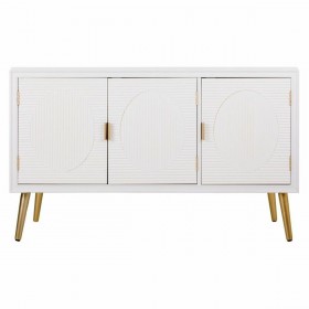 Credenza Alexandra House Living Bianco Dorato Legno MDF 41 x 71 x 120 cm