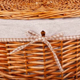 Set di Cesti Alexandra House Living Naturale vimini Legno di salice 29 x 15 x 29 cm 51 x 64 x 51 cm 36 x 15 x 36 cm 3 Pezzi