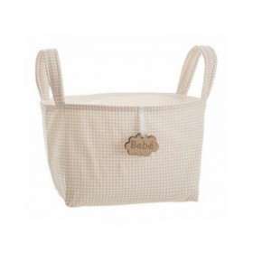 Cestino Vichy Marrone Con manici 17 x 13,5 x 20 cm
