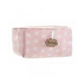 Cestino Rosa Stelle 18 x 14 x 10,5 cm