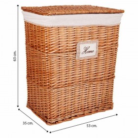 Set di Cesti Alexandra House Living Naturale vimini Legno di salice 35 x 63 x 53 cm 47 x 35 x 19 cm 41 x 30 x 16 cm 3 Pezzi
