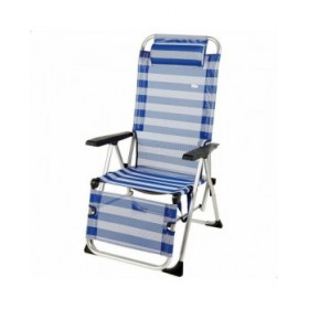 Lettino reclinabile Aktive Azzurro Bianco 149 x 49 x 78 cm textilene Alluminio