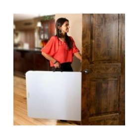 Tavolo Pieghevole Lifetime Bianco Rettangolare Acciaio Plastica 185 x 76 x 74 cm