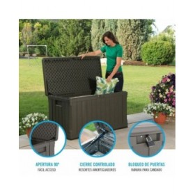 Cassapanca da esterno Lifetime Marrone 440 L Plastica 127 x 64 x 67 cm