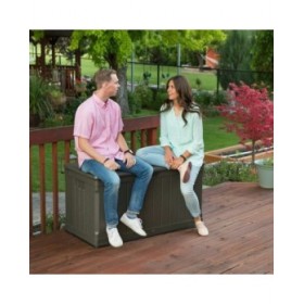 Cassapanca da esterno Lifetime Marrone 440 L Plastica 127 x 64 x 67 cm