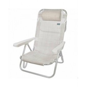Sedia Pieghevole Aktive Bianco 48 x 46 x 84 cm Spiaggia