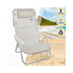 Sedia Pieghevole Aktive Bianco 48 x 46 x 84 cm Spiaggia