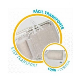 Sedia Pieghevole Aktive Bianco 48 x 46 x 84 cm Spiaggia
