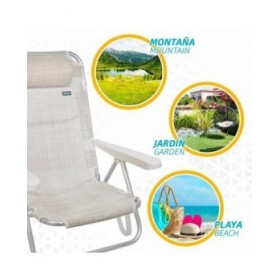 Sedia Pieghevole Aktive Bianco 48 x 46 x 84 cm Spiaggia