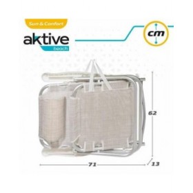 Sedia Pieghevole Aktive Bianco 48 x 46 x 84 cm Spiaggia