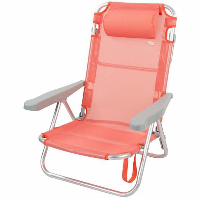 Sedia Pieghevole Aktive Flamingo Rosa 48 x 46 x 84 cm 47 x 63 x 99 cm Spiaggia Cuscino Borsa Portaoggetti Sottobicchieri