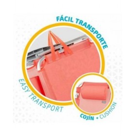 Sedia Pieghevole Aktive Flamingo Rosa 48 x 46 x 84 cm 47 x 63 x 99 cm Spiaggia Cuscino Borsa Portaoggetti Sottobicchieri