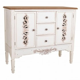 Credenza Alexandra House Living Bianco Legno di abete Legno MDF 40 x 86 x 100 cm