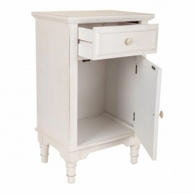 Comodino Alexandra House Living Bianco 32 x 74 x 46 cm