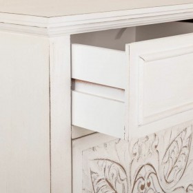 Comodino Alexandra House Living Bianco 32 x 74 x 46 cm