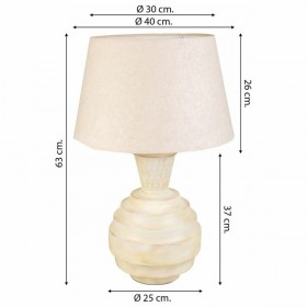 Lampada da tavolo Alexandra House Living Crema Ferro 25 x 63 x 25 cm