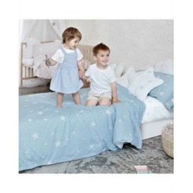 Set di copripiumino HappyFriday Basic Kids Azzurro Singolo 2 Pezzi