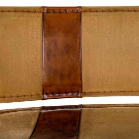 Panca Alexandra House Living Pelle Ferro Legno di mango 71 x 76 x 127 cm