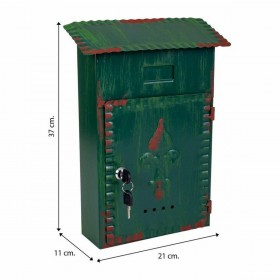Cassetta della posta Alexandra House Living Verde Ferro 11 x 37 x 27 cm