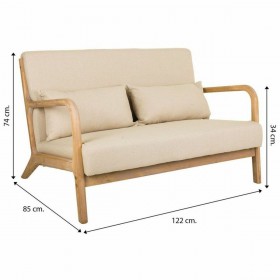 Divano Alexandra House Living Crema 85 x 74 x 122 cm