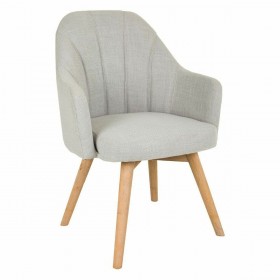 Sedia da Sala da Pranzo Alexandra House Living Grigio 100 % poliestere 45 x 90 x 55 cm