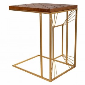 Tavolo angolare Alexandra House Living Oro Naturale 35 x 55 x 45 cm