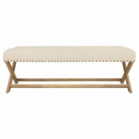 Panca Alexandra House Living Crema Gomma Legno 46 x 45 x 130 cm