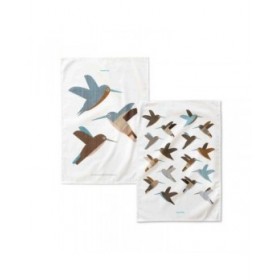 Panno da Cucina HappyFriday Colibri delphinae Multicolore 70 x 50 cm (2 Unità)
