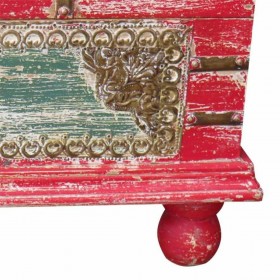 Baule Alexandra House Living Rosso Legno di mango 28 x 27 x 50 cm Stile artigianale