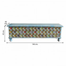Baule Alexandra House Living Legno di mango 40 x 45 x 146 cm