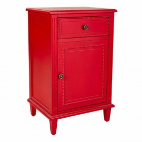 Comodino Alexandra House Living Rosso 36 x 72 x 45 cm